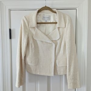 Banana Republic Blazer Cream / White Tweed with Raw Edge